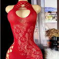 Robe Lingerie Filet Transparent – Dentelle & Col Licou | Bordeaux