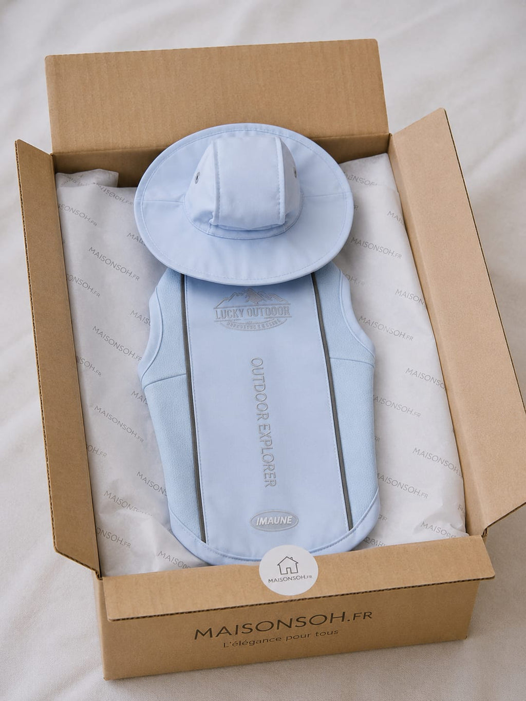 Ensemble Solaire Chien — Manteau & Chapeau Anti-UV