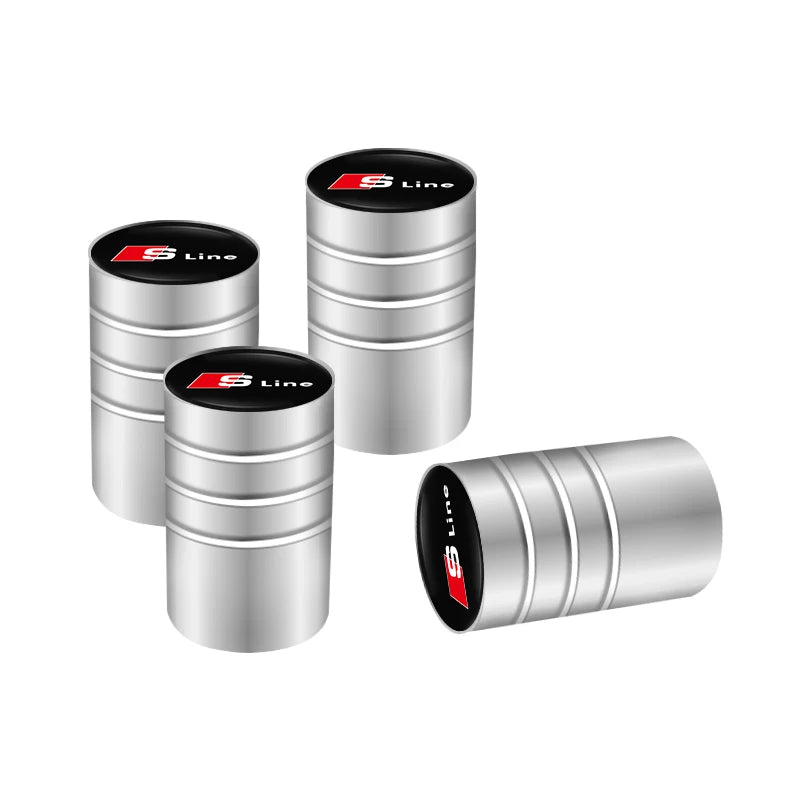 Capuchons de valve de roue de voiture Audi / Porte-clés pour Audi Sline A1 A2 A3 A4 A5 A6 A7 A8 Q1 Q2 Q3 Q4 Q5 Q6 Q7 Q8