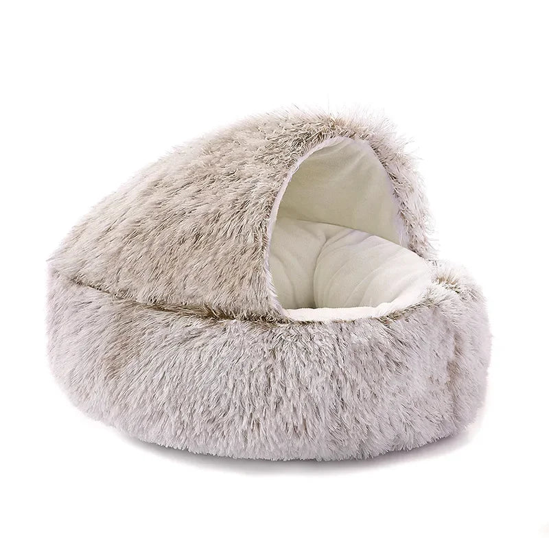 Nid Douillet en Peluche pour Chat & Chien — Base Antidérapante, Toutes Saisons