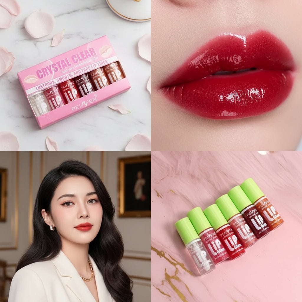 Gloss Hydratant Luxe – Coffret 6 Pièces | Huile Nourrissante & Brillance Intense