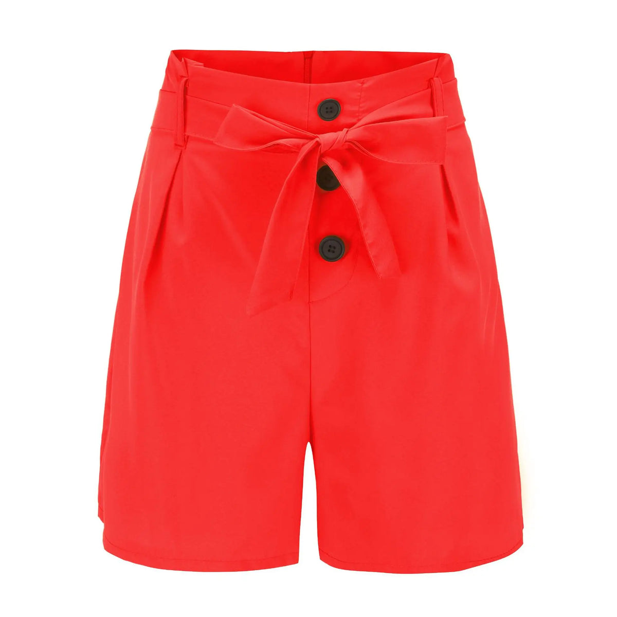 Short Femme Taille Haute – Boutons Élégants & Ceinture Mince | Collection Été