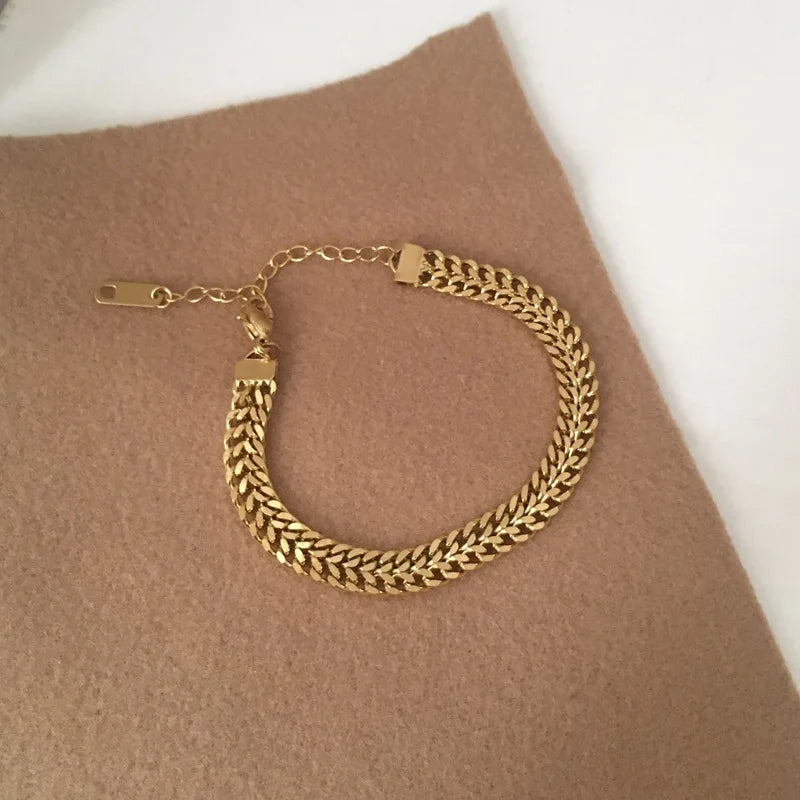 Bijoux Femme Acier Inoxydable 316L | Minimalisme Japonais & Coréen | Chaîne Épaisse Breloque