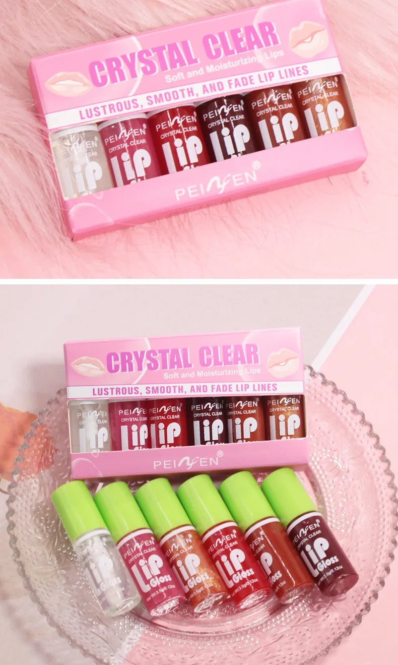 Gloss Hydratant Luxe – Coffret 6 Pièces | Huile Nourrissante & Brillance Intense