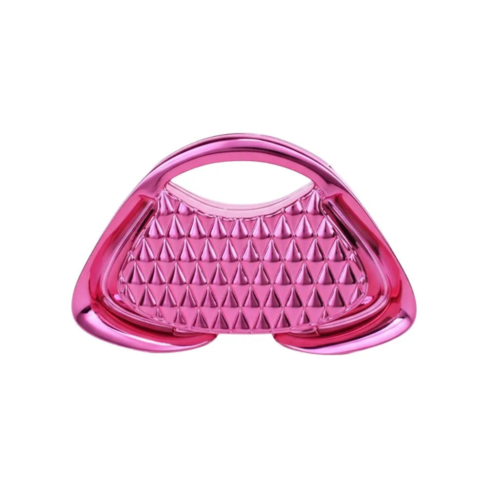 Pochette de Soirée Luxe | Sac Rigide Géométrique en Acrylique & Maille Dorée