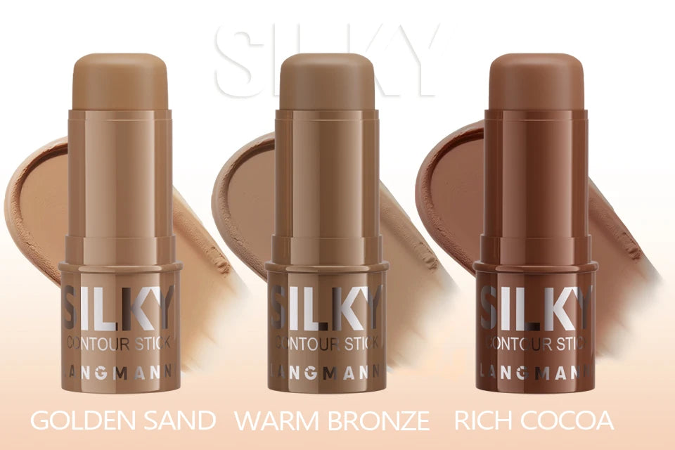 Bâton de Contour & Éclaircissant LANGMANNI – Stick Tricolore Multifonction Visage