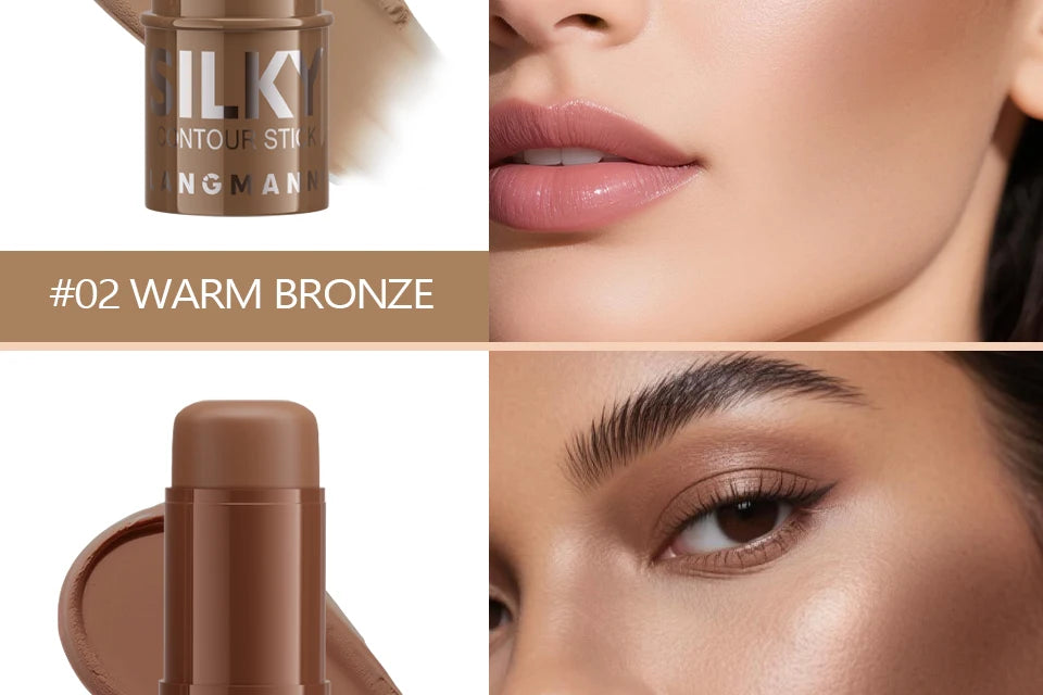 Bâton de Contour & Éclaircissant LANGMANNI – Stick Tricolore Multifonction Visage