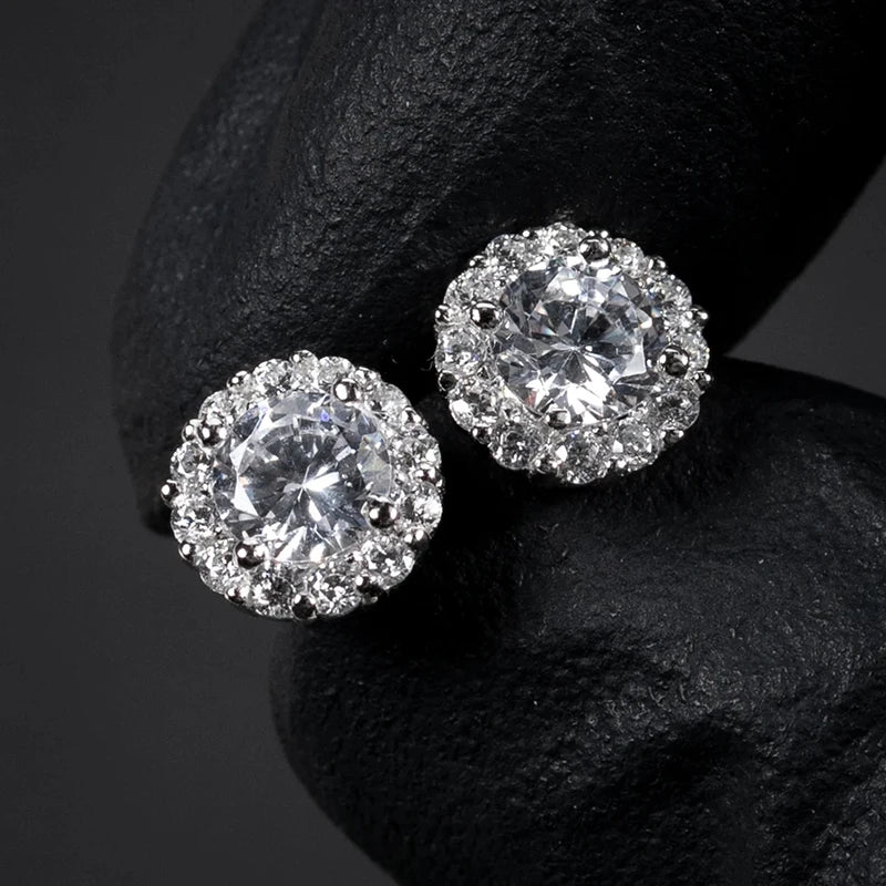 Boucles d'Oreilles Zircon Cubique | Bijou Élégant Couple