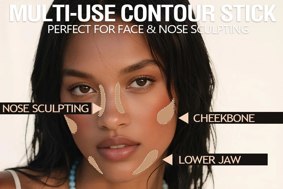 Bâton de Contour & Éclaircissant LANGMANNI – Stick Tricolore Multifonction Visage