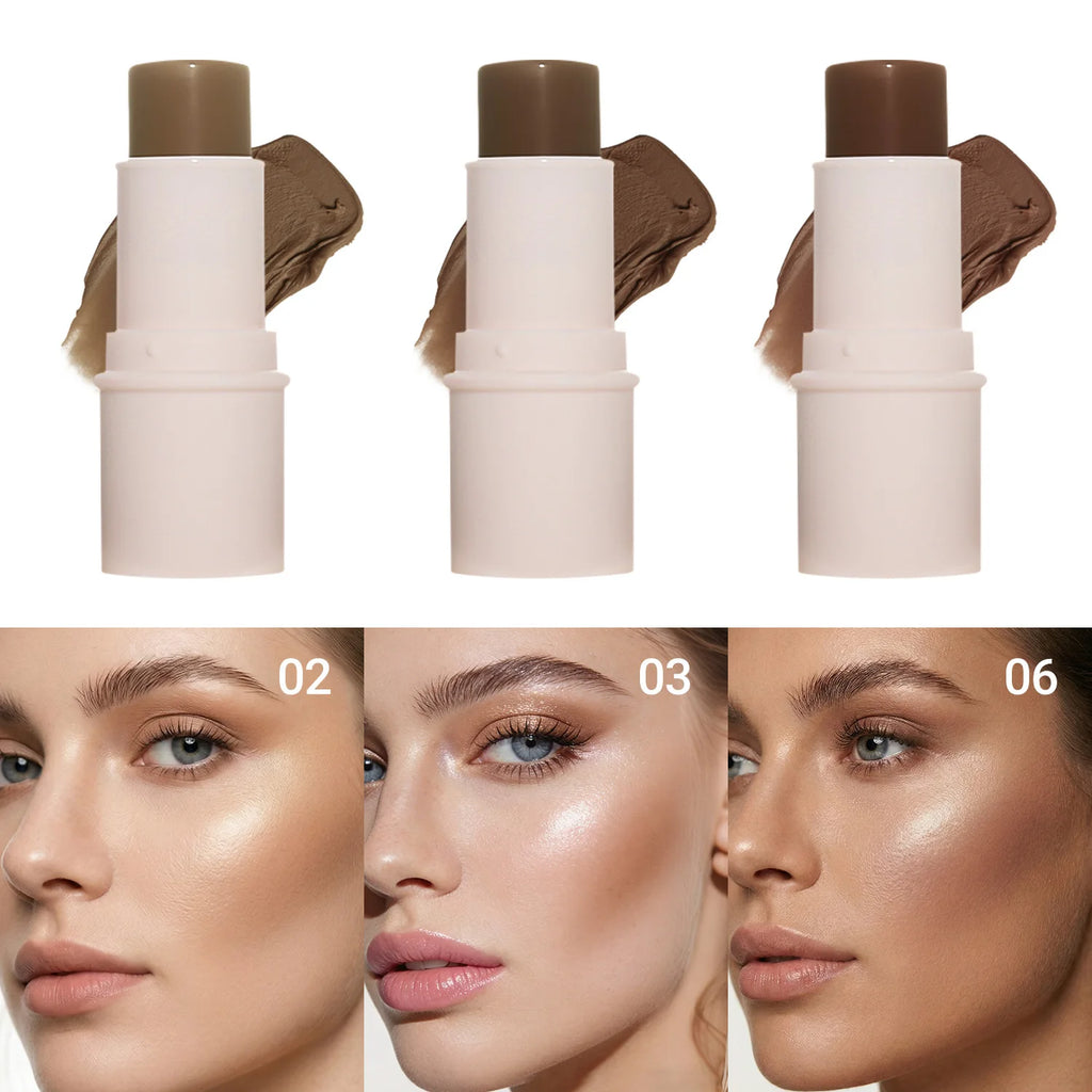Bâton de Contour & Éclaircissant LANGMANNI – Stick Tricolore Multifonction Visage