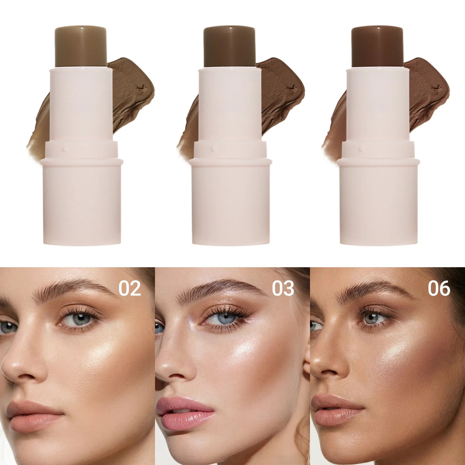 Bâton de Contour & Éclaircissant LANGMANNI – Stick Tricolore Multifonction Visage