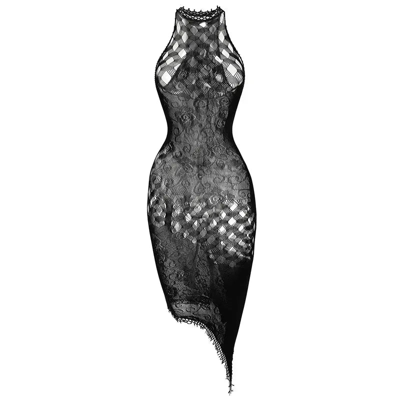 1PC Sexy femmes résille voir à travers le body évider licou maillots de bain body sans sous-vêtements maillot de bain K298