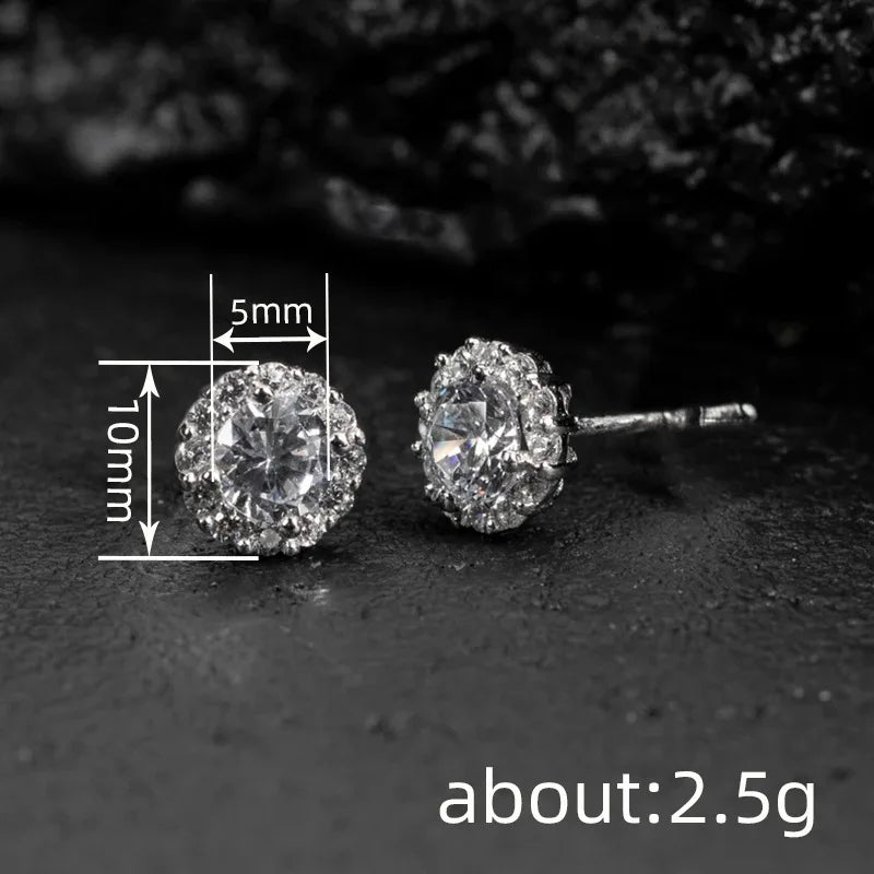 Boucles d'Oreilles Zircon Cubique | Bijou Élégant Couple
