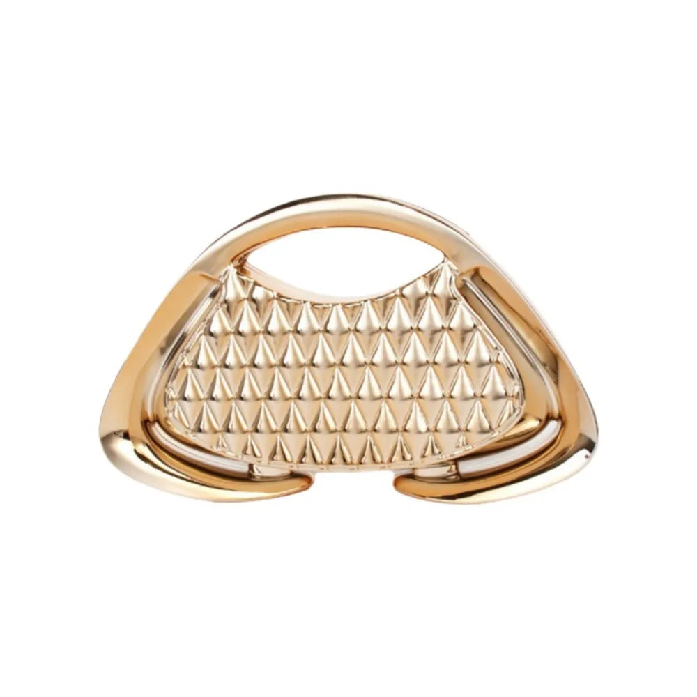 Pochette de Soirée Luxe | Sac Rigide Géométrique en Acrylique & Maille Dorée