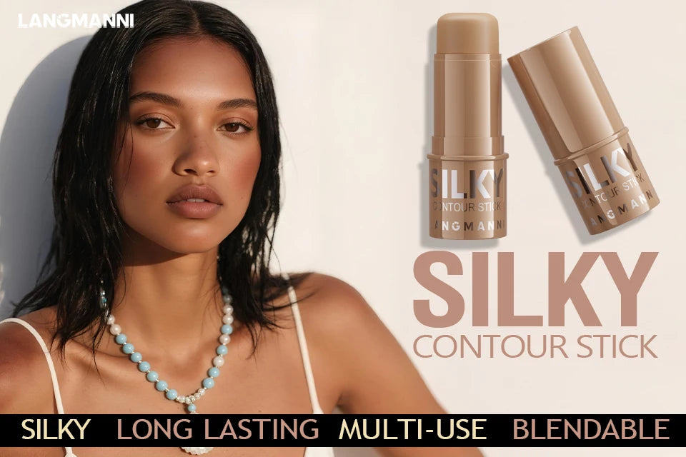 Bâton de Contour & Éclaircissant LANGMANNI – Stick Tricolore Multifonction Visage