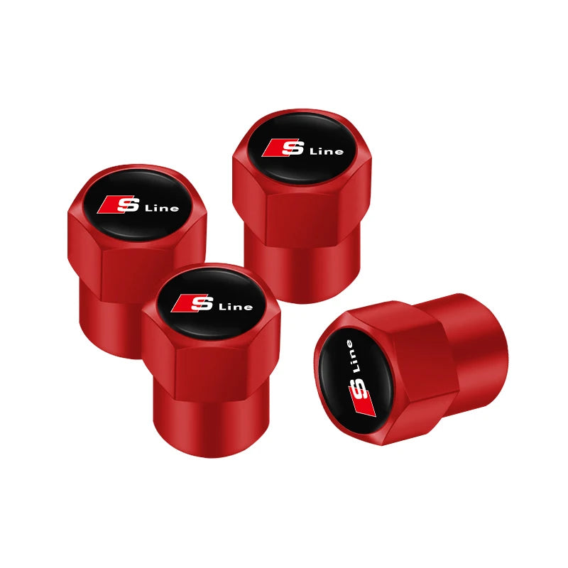 Capuchons de valve de roue de voiture Audi / Porte-clés pour Audi Sline A1 A2 A3 A4 A5 A6 A7 A8 Q1 Q2 Q3 Q4 Q5 Q6 Q7 Q8
