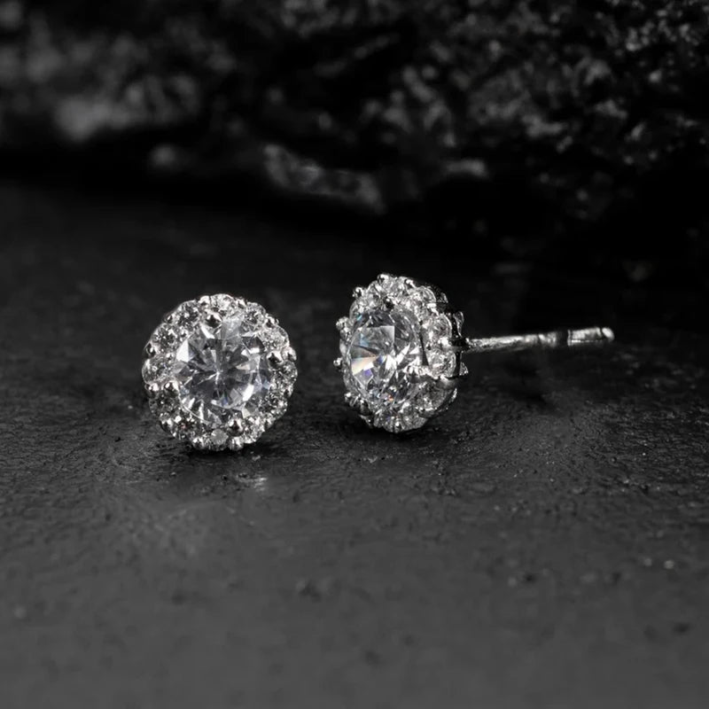 Boucles d'Oreilles Zircon Cubique | Bijou Élégant Couple