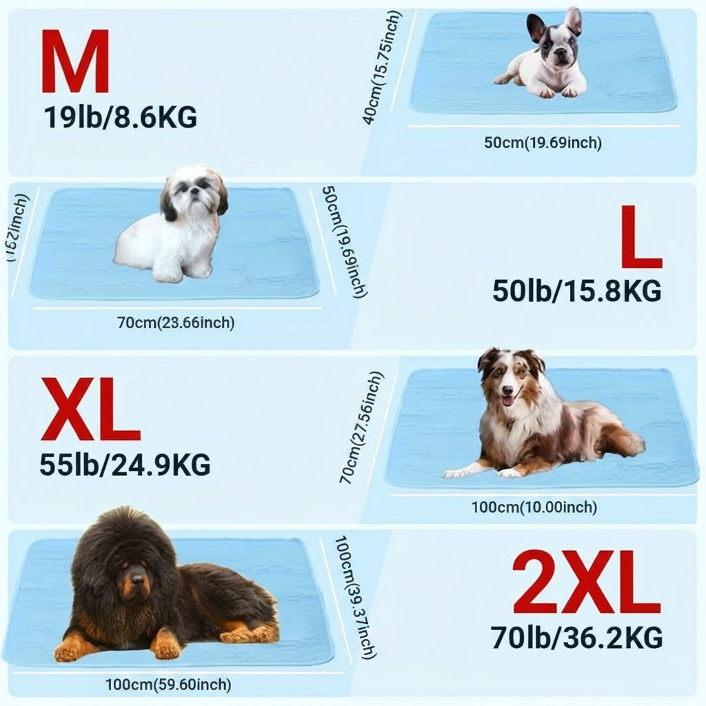 Tapis Rafraîchissant Premium pour Animaux – 4 Tailles | Chien & Chat