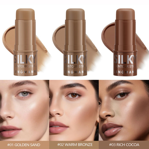 Bâton de Contour & Éclaircissant LANGMANNI – Stick Tricolore Multifonction Visage