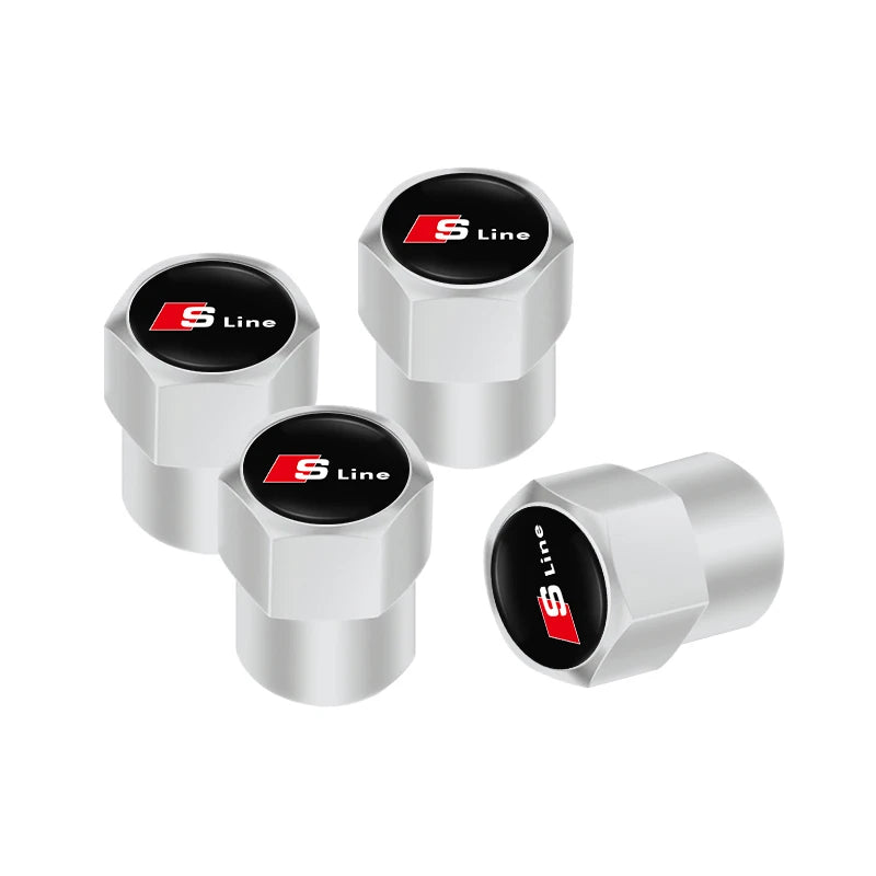 Capuchons de valve de roue de voiture Audi / Porte-clés pour Audi Sline A1 A2 A3 A4 A5 A6 A7 A8 Q1 Q2 Q3 Q4 Q5 Q6 Q7 Q8