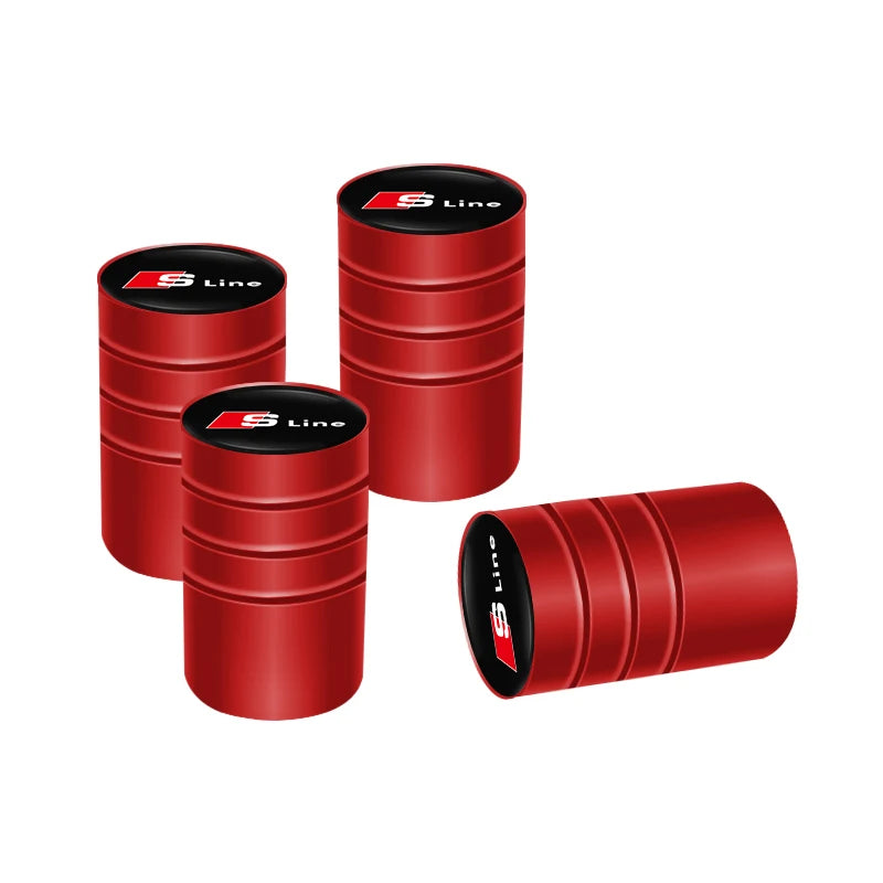 Capuchons de valve de roue de voiture Audi / Porte-clés pour Audi Sline A1 A2 A3 A4 A5 A6 A7 A8 Q1 Q2 Q3 Q4 Q5 Q6 Q7 Q8