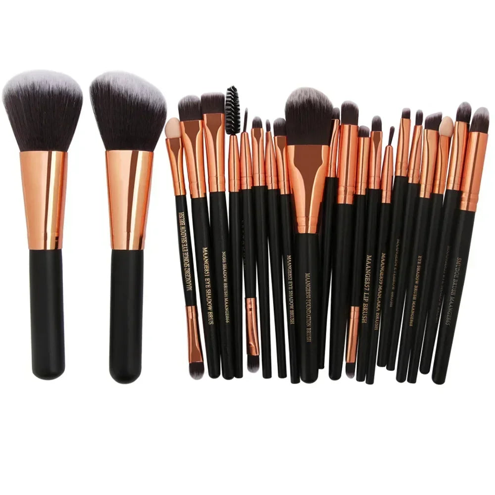 Kit Pinceaux Maquillage Professionnel – 3, 13 ou 22 Pièces | Femme
