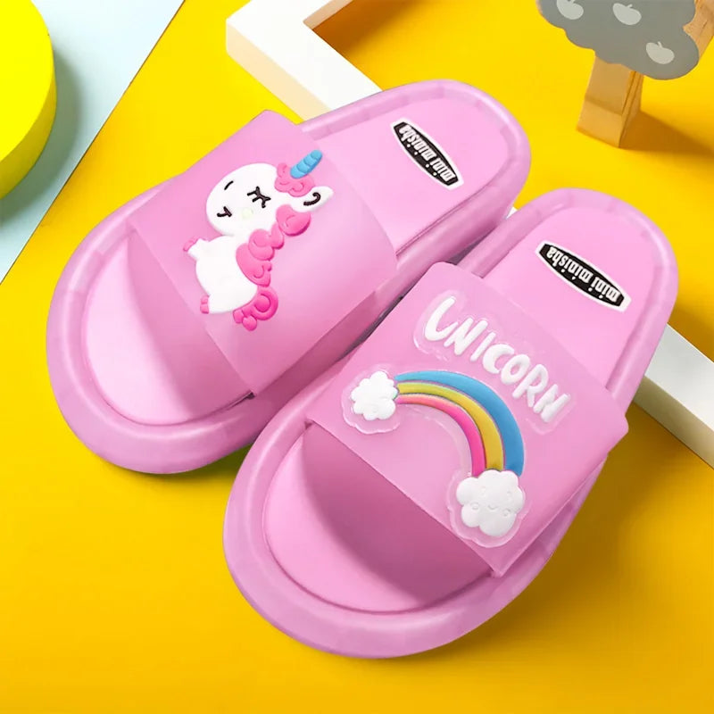 Pantoufles Lumineuses Licorne Enfant | Chaussures LED Fille Garçon
