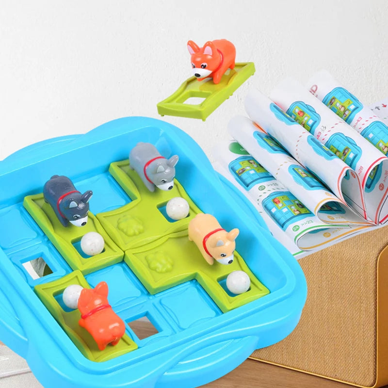 Jouet Éducatif Puzzle QI pour Enfants & Chiot – Jeu de Logique Thème Animal