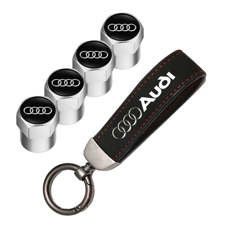 Capuchons de valve de roue de voiture Audi / Porte-clés pour Audi Sline A1 A2 A3 A4 A5 A6 A7 A8 Q1 Q2 Q3 Q4 Q5 Q6 Q7 Q8