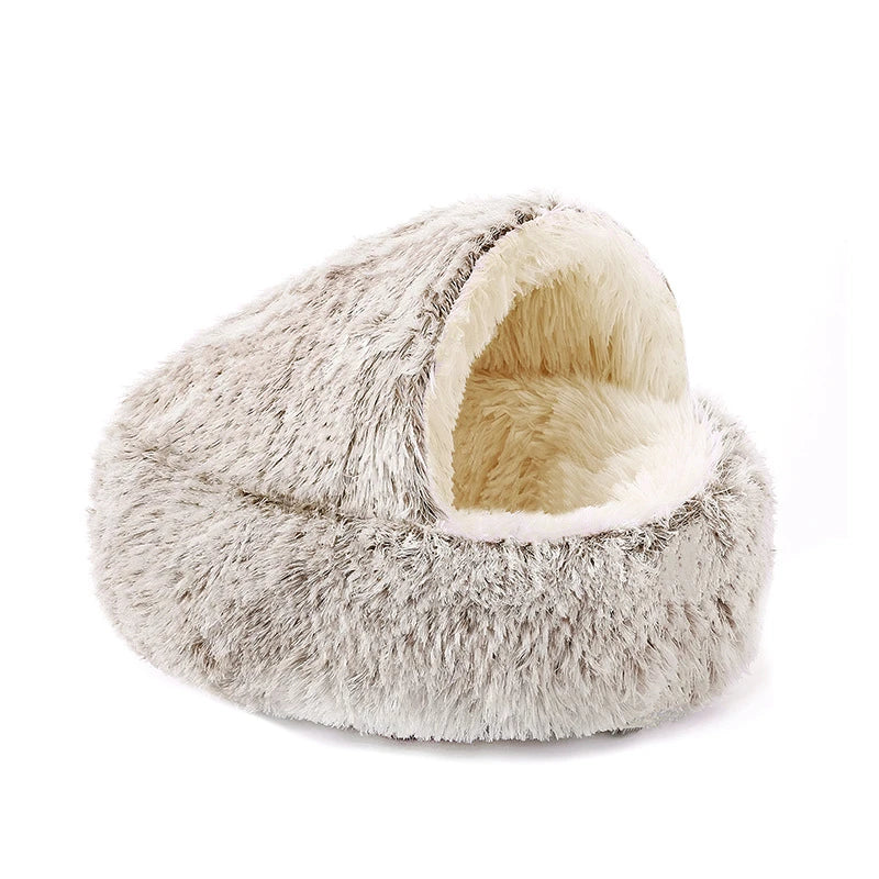 Nid Douillet en Peluche pour Chat & Chien — Base Antidérapante, Toutes Saisons