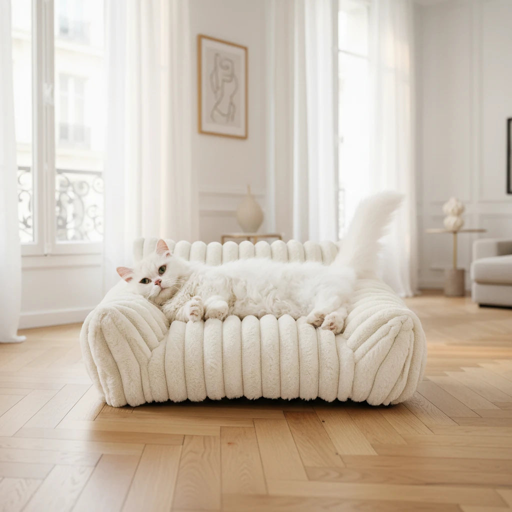 Canapé Luxe pour Animaux | Lit Chien & Chat Ultra-Doux Lavable