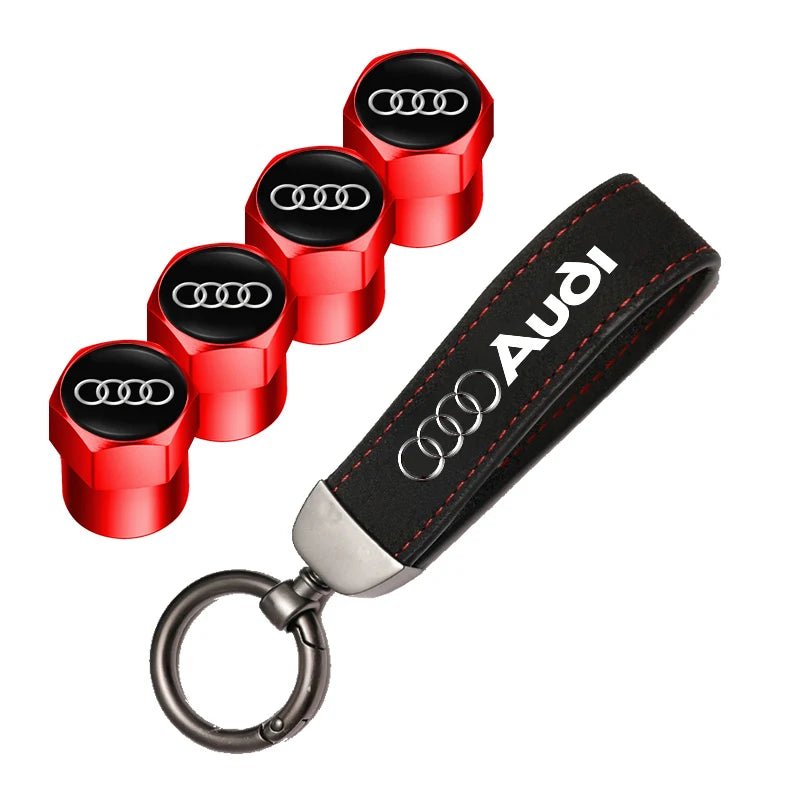 Capuchons de valve de roue de voiture Audi / Porte-clés pour Audi Sline A1 A2 A3 A4 A5 A6 A7 A8 Q1 Q2 Q3 Q4 Q5 Q6 Q7 Q8