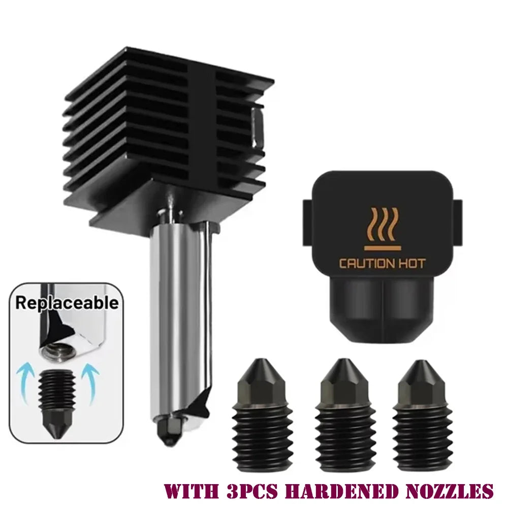 Kit Hotend pour Bambu Lab A1/A1 Mini, ensemble de buse à haute vitesse en acier trempé 0,2/0,4/0,6/0,8 mm, pièce d'imprimante 3D