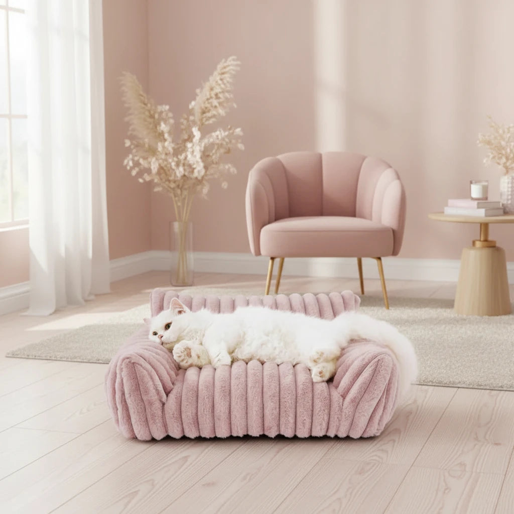 Canapé Luxe pour Animaux | Lit Chien & Chat Ultra-Doux Lavable
