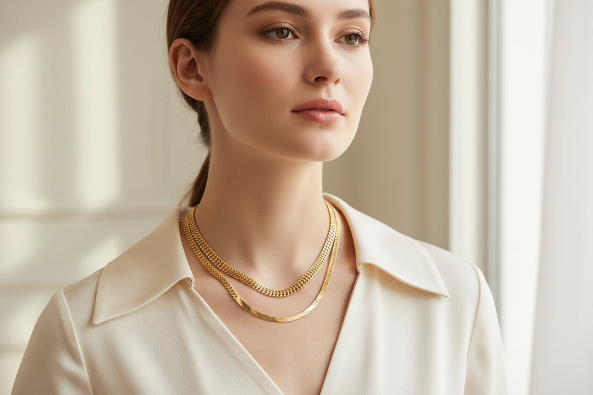 Bijoux Femme Acier Inoxydable 316L | Minimalisme Japonais & Coréen | Chaîne Épaisse Breloque