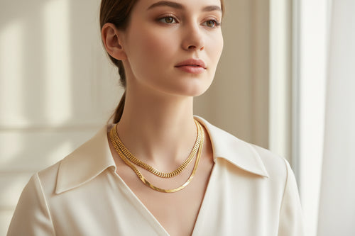 Bijoux Femme Acier Inoxydable 316L | Minimalisme Japonais & Coréen | Chaîne Épaisse Breloque