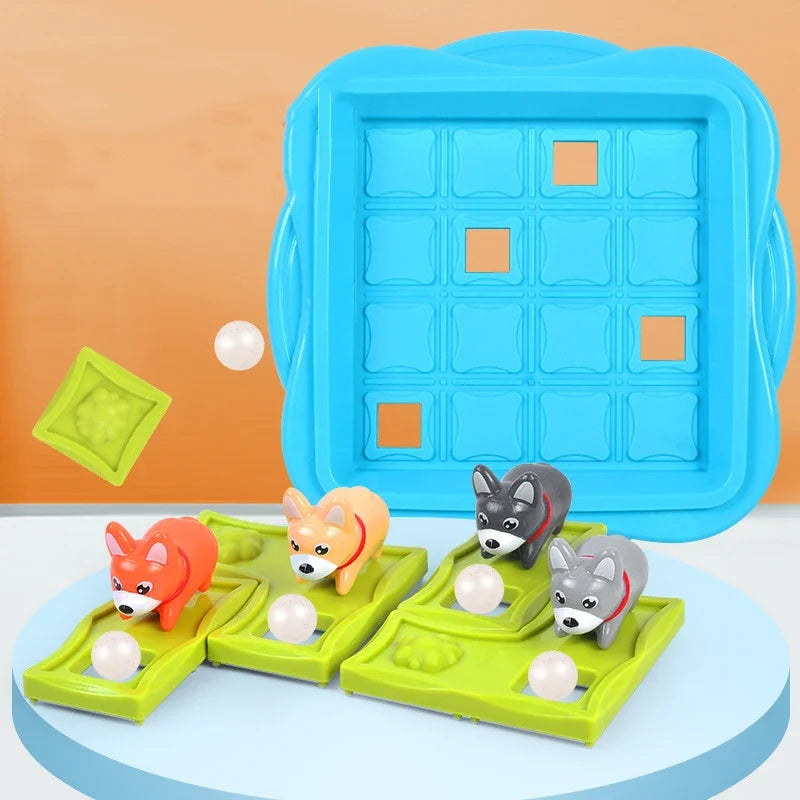 Jouet Éducatif Puzzle QI pour Enfants & Chiot – Jeu de Logique Thème Animal