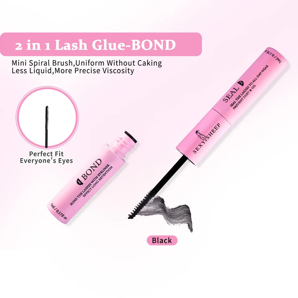 Extensions de cils DIY en grappes 40D/60D, cils segmentés en queue de pie, cils individuels avec colle et dissolvant pour cils