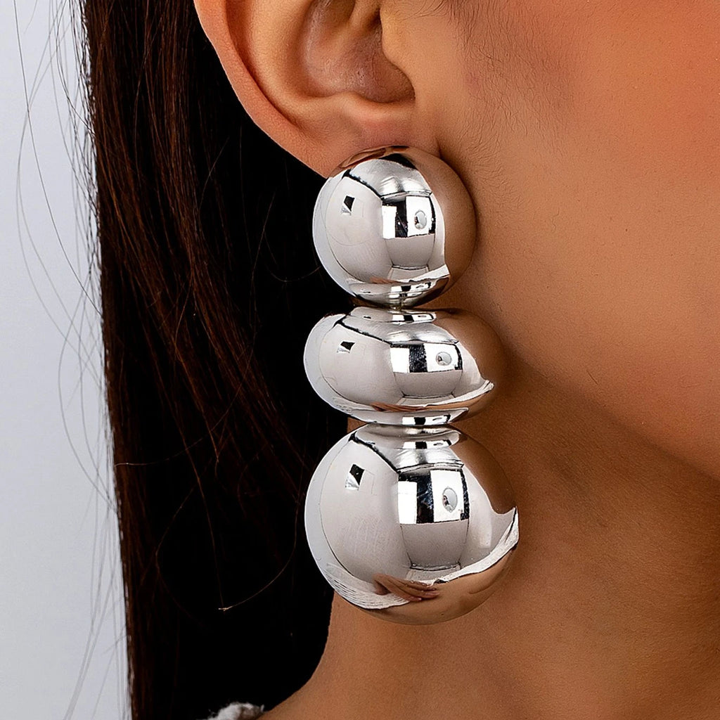 Boucles d'Oreilles Rondes Dorées | Bijou Glamour Soirée