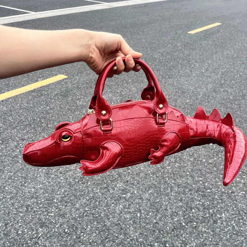 Sac à Main Crocodile 3D Artisanal | Pièce Unique Fait Main Femme