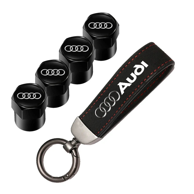 Capuchons de valve de roue de voiture Audi / Porte-clés pour Audi Sline A1 A2 A3 A4 A5 A6 A7 A8 Q1 Q2 Q3 Q4 Q5 Q6 Q7 Q8