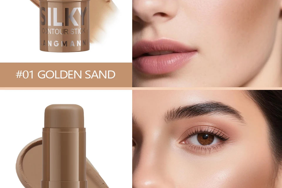 Bâton de Contour & Éclaircissant LANGMANNI – Stick Tricolore Multifonction Visage