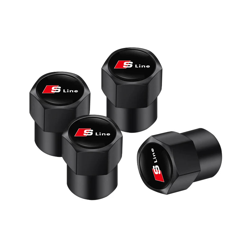 Capuchons de valve de roue de voiture Audi / Porte-clés pour Audi Sline A1 A2 A3 A4 A5 A6 A7 A8 Q1 Q2 Q3 Q4 Q5 Q6 Q7 Q8