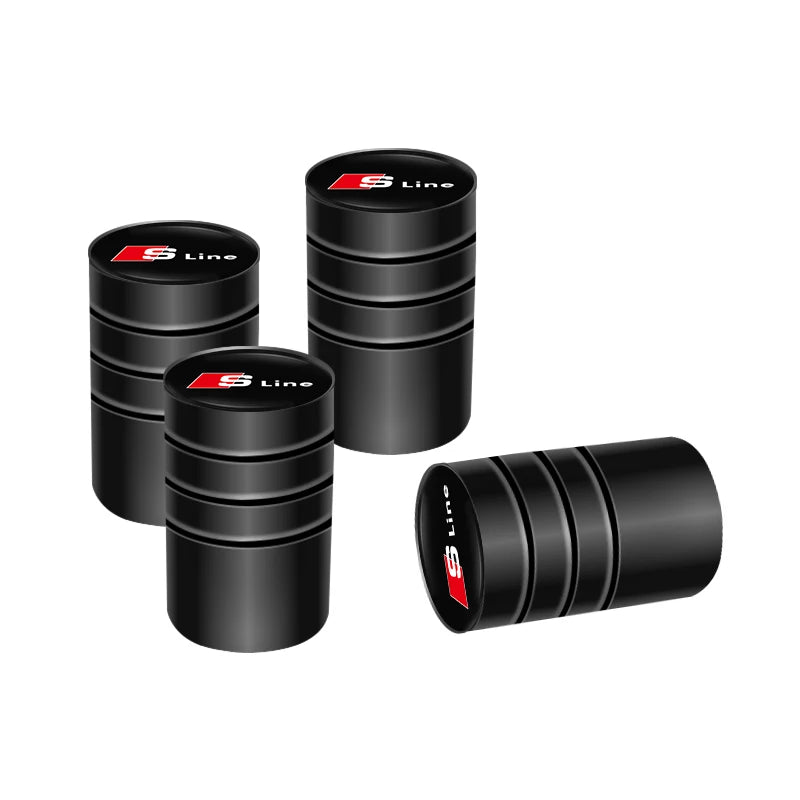 Capuchons de valve de roue de voiture Audi / Porte-clés pour Audi Sline A1 A2 A3 A4 A5 A6 A7 A8 Q1 Q2 Q3 Q4 Q5 Q6 Q7 Q8