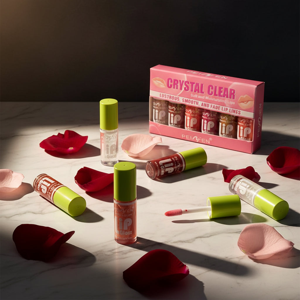 Gloss Hydratant Luxe – Coffret 6 Pièces | Huile Nourrissante & Brillance Intense