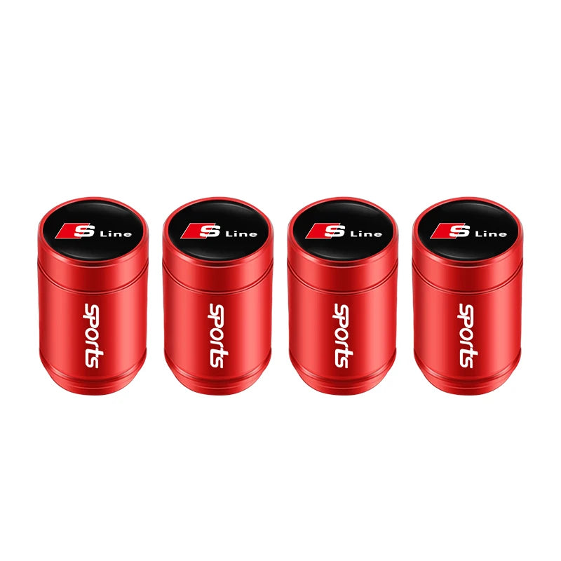 Capuchons de valve de roue de voiture Audi / Porte-clés pour Audi Sline A1 A2 A3 A4 A5 A6 A7 A8 Q1 Q2 Q3 Q4 Q5 Q6 Q7 Q8