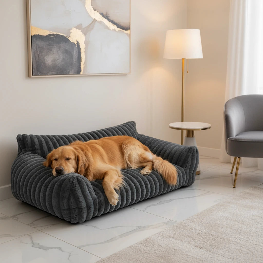 Canapé Luxe pour Animaux | Lit Chien & Chat Ultra-Doux Lavable
