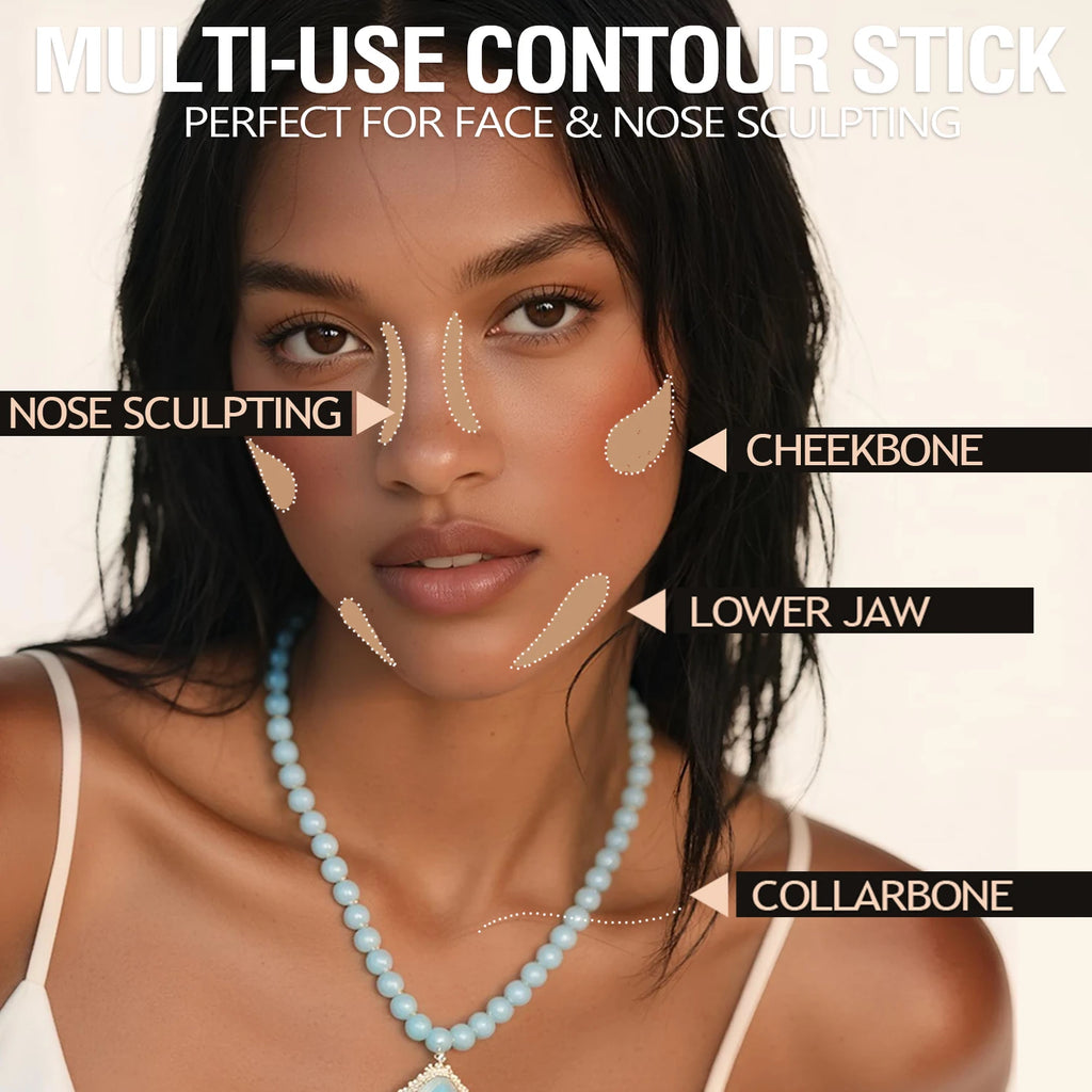 Bâton de Contour & Éclaircissant LANGMANNI – Stick Tricolore Multifonction Visage