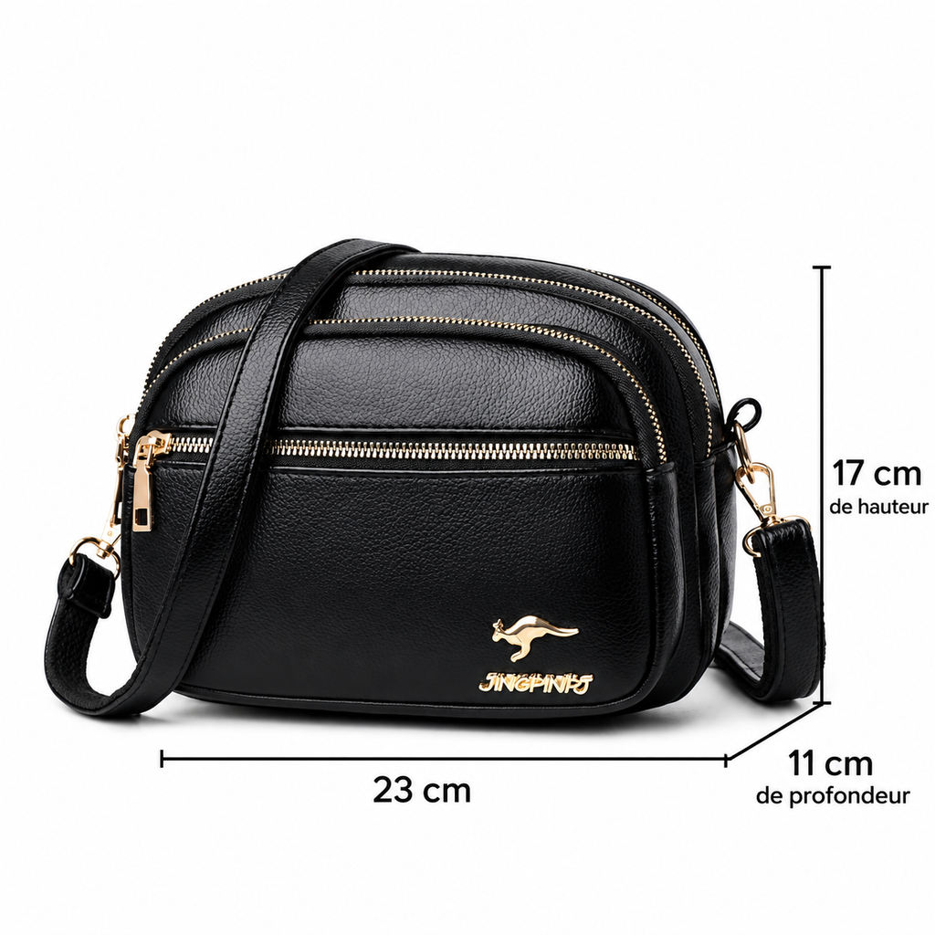 Sac à Main Cuir Souple – Multi-Poches & Luxe