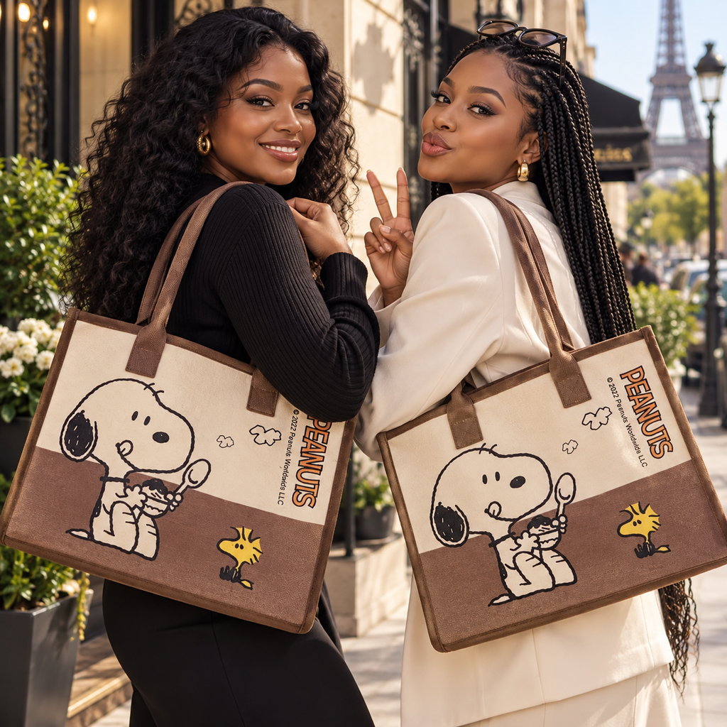 Sac Cabas Toile Snoopy – Grande Capacité